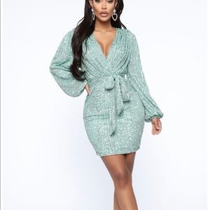 Flash sale Mint Sequin Dress